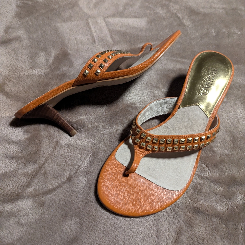 Michael Kors Orange Studded Heels
